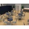 National Public Seating NPS Room Divider, 6' Height, 3 Sections, Clear Acrylic Panels RDB6-3CA - alternate 6